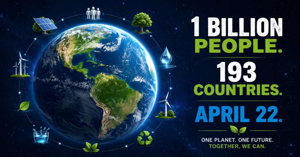 Millions of people participating in Earth Day activities across the globe on April 22