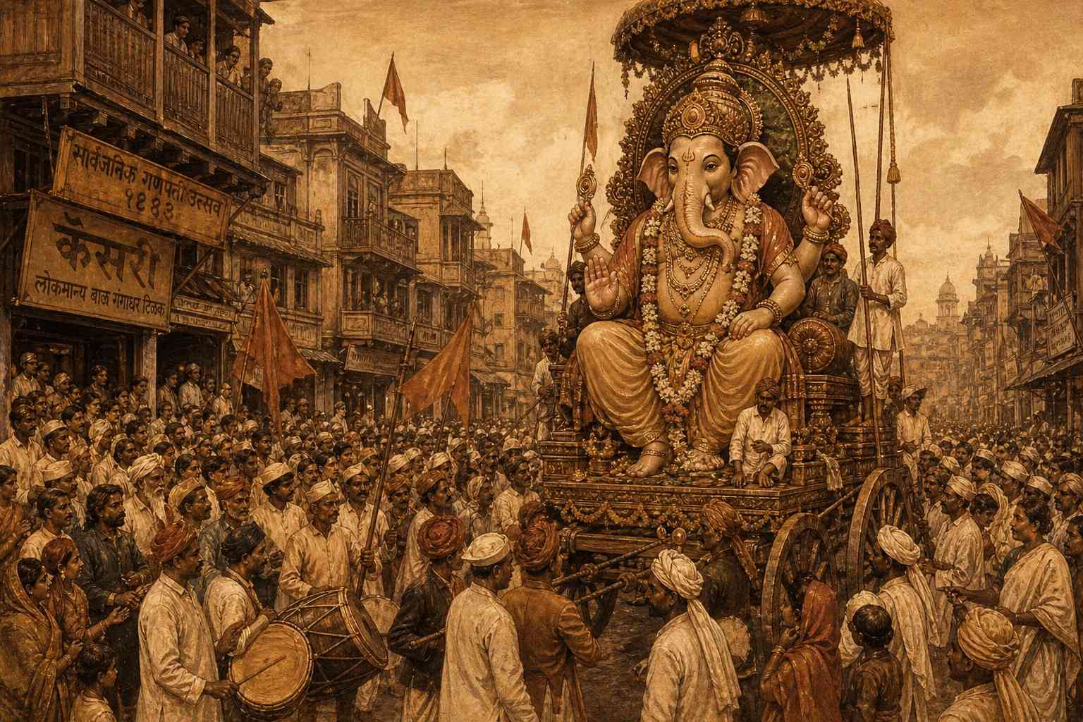 Historical public Ganesh Chaturthi celebration started by Lokmanya Bal Gangadhar Tilak in Maharashtra 1893