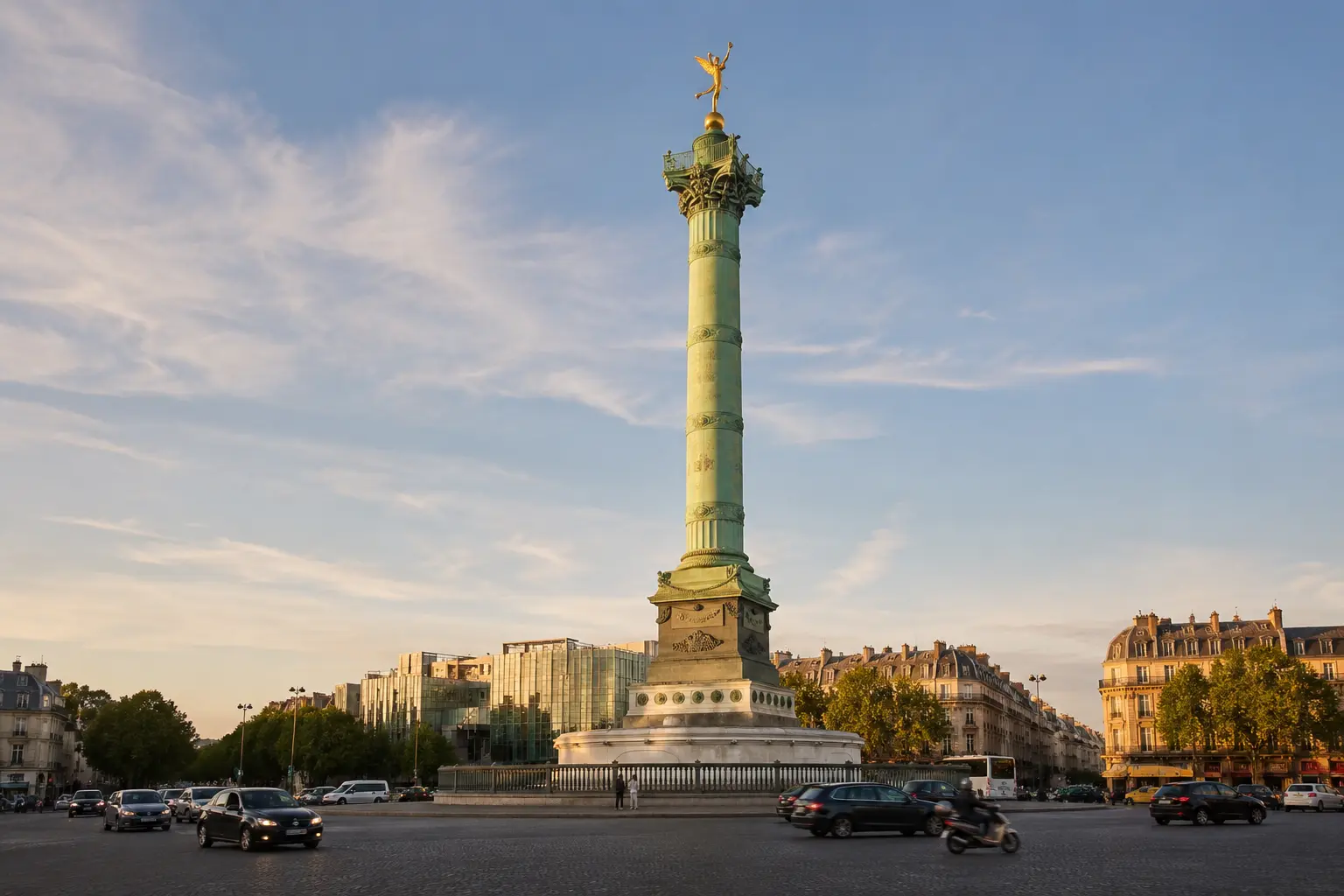 Place de la Bastille July Column marking the site of the 1789 prison stormed on Bastille Day