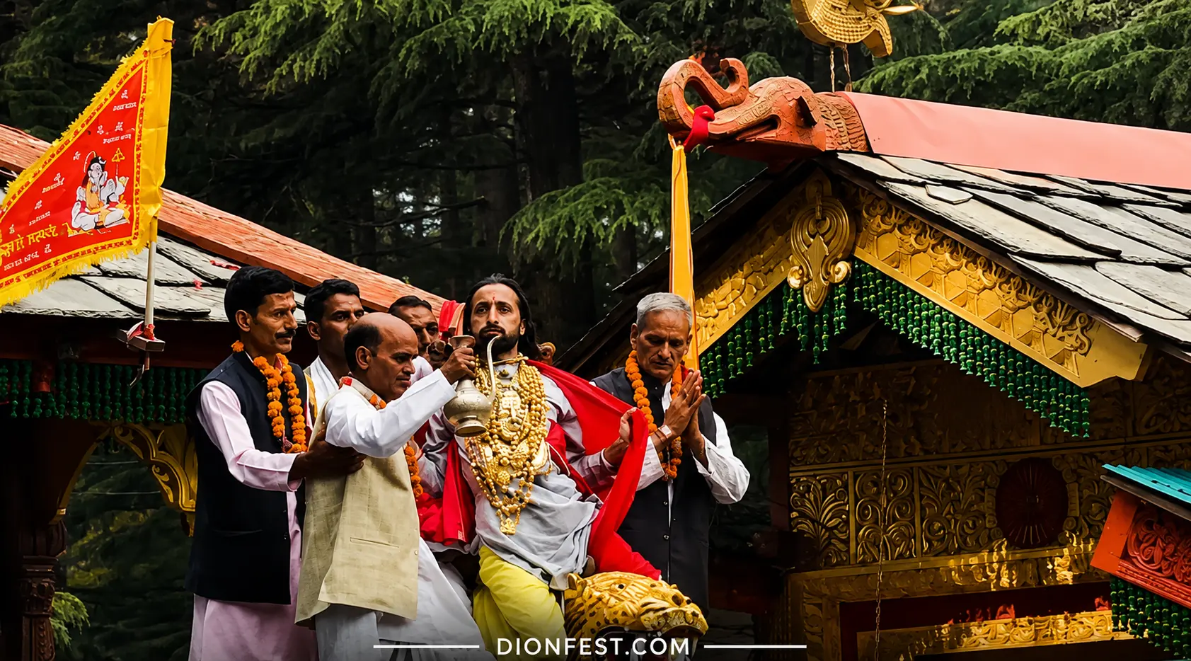 Thousands of devotees with folded hands at Danda Devrana Mela Mora darshan Rawain Valley Uttarkashi