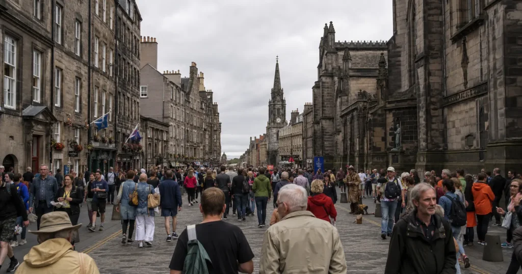 Edinburgh Festival Fringe 2026 — Royal Mile crowd during August festival season