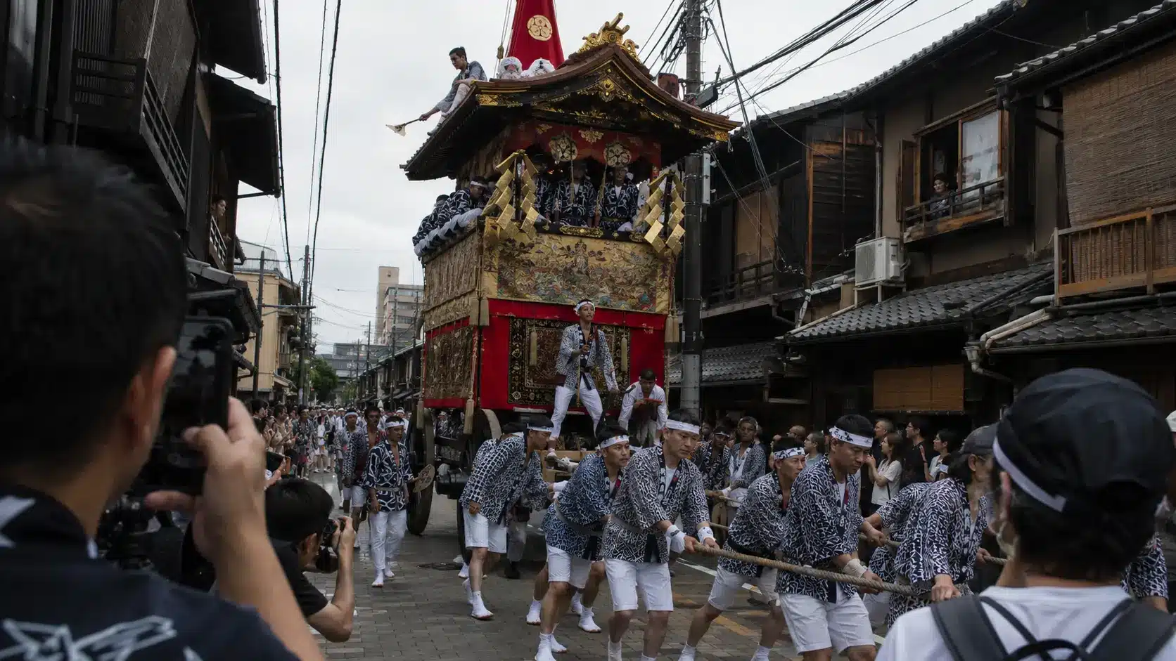 Gion Matsuri float procession in Kyoto, an example of festivals preserving centuries-old craftsmanship