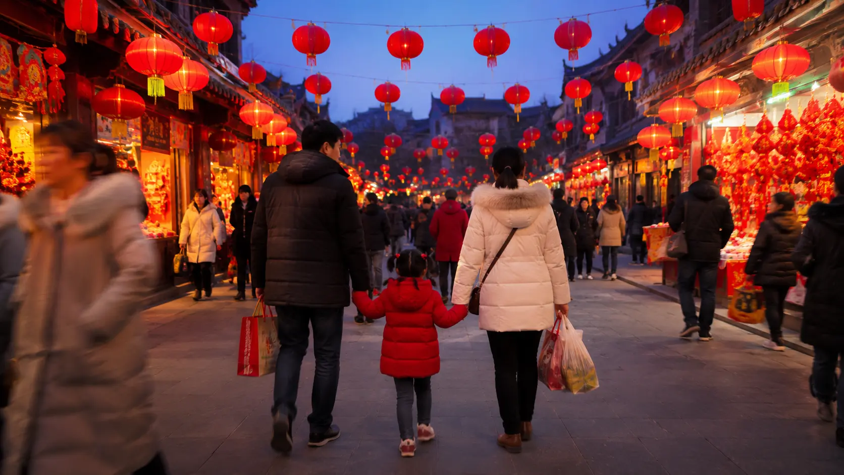 Chinese Spring Festival street scene, inscribed on UNESCO's Intangible Cultural Heritage list in 2024